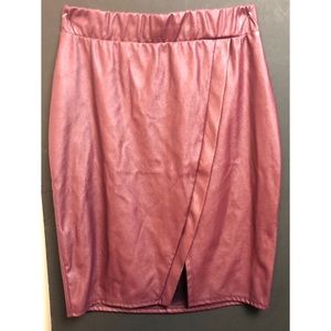 Charlotte Russe pleather asymmetric pencil skirt